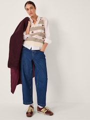 Monsoon Red Marlo Borg Quilted Coat - Image 4 of 6