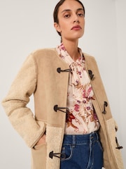 Monsoon Cream Teri Borg Duffle Jacket - Image 1 of 5