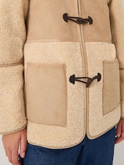Monsoon Cream Teri Borg Duffle Jacket - Image 3 of 5