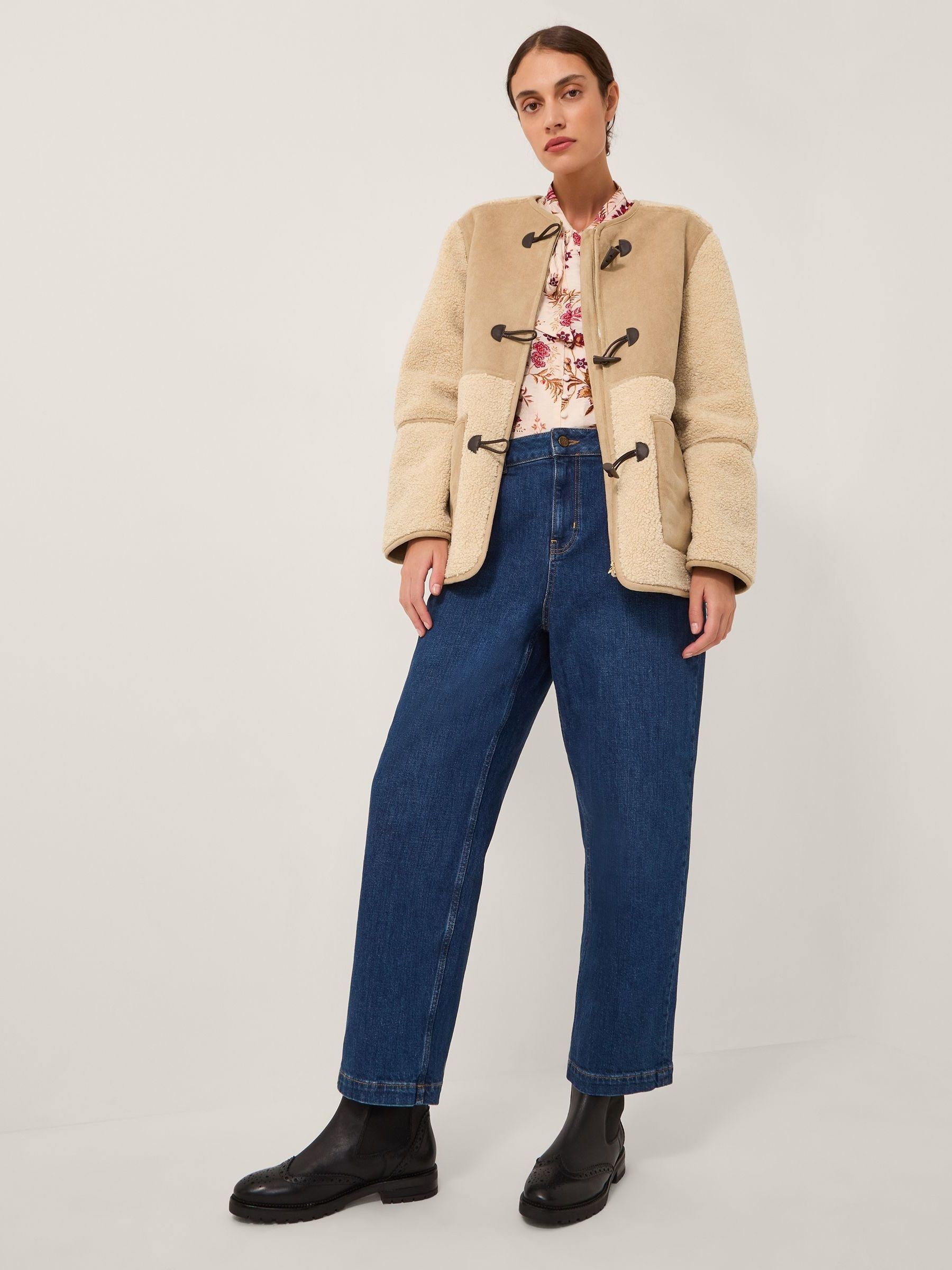 Buy Monsoon Cream Teri Borg Duffle Jacket from the Next UK online shop