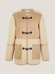 Monsoon Cream Teri Borg Duffle Jacket - Image 5 of 5