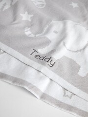 JoJo Maman Bébé Personalised Newborn Knitted Shawl - Image 2 of 3
