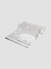 JoJo Maman Bébé Personalised Newborn Knitted Shawl - Image 3 of 3