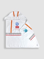 JoJo Maman Bébé White Personalised Space Astronaut Large Hooded Towel - Image 1 of 3