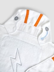 JoJo Maman Bébé White Personalised Space Astronaut Large Hooded Towel - Image 2 of 3