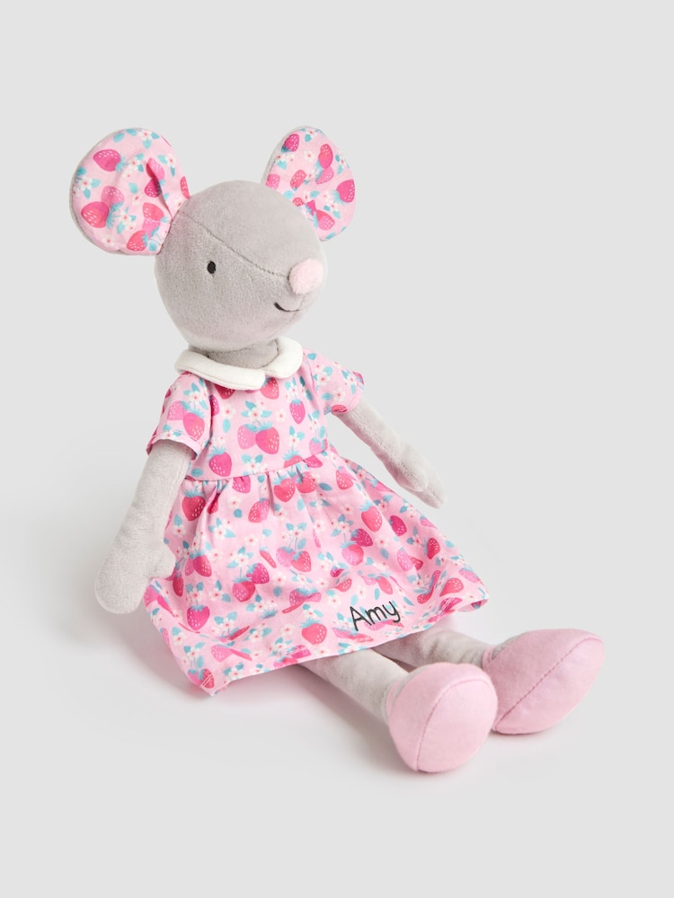 JoJo Maman Bébé Pink Personalised Mia the Mouse - Image 1 of 3