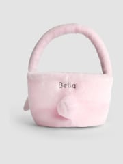 JoJo Maman Bébé Pink Personalised Bunny Basket - Image 2 of 3