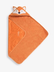 JoJo Maman Bébé Orange Fox Personalised Fox Hooded Towel - Image 1 of 2