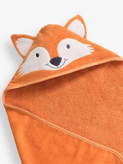 JoJo Maman Bébé Orange Fox Personalised Fox Hooded Towel - Image 2 of 2