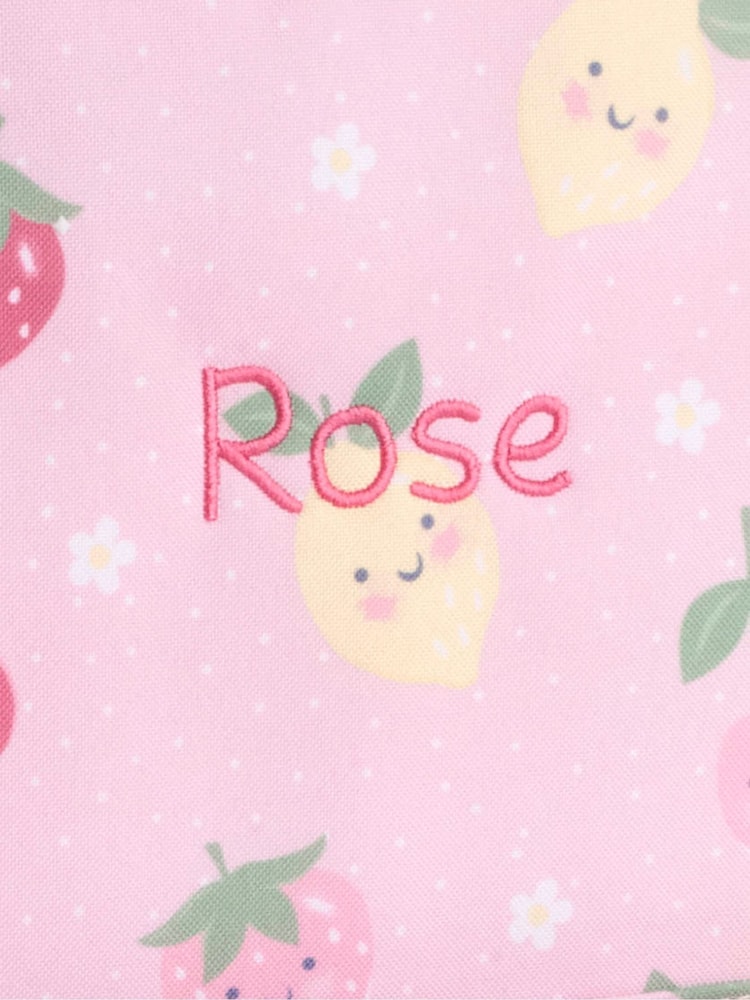 JoJo Maman Bébé Pink Fruit Personalised Medium Backpack - Image 3 of 3 JoJo Maman Bébé Pink Fruit Personalised Medium Backpack - Image 3 of 3