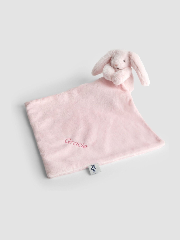 JoJo Maman Bébé Pink Bella Bunny Personalised Sitting Comforter - Image 1 of 3 JoJo Maman Bébé Pink Bella Bunny Personalised Sitting Comforter - Image 1 of 3
