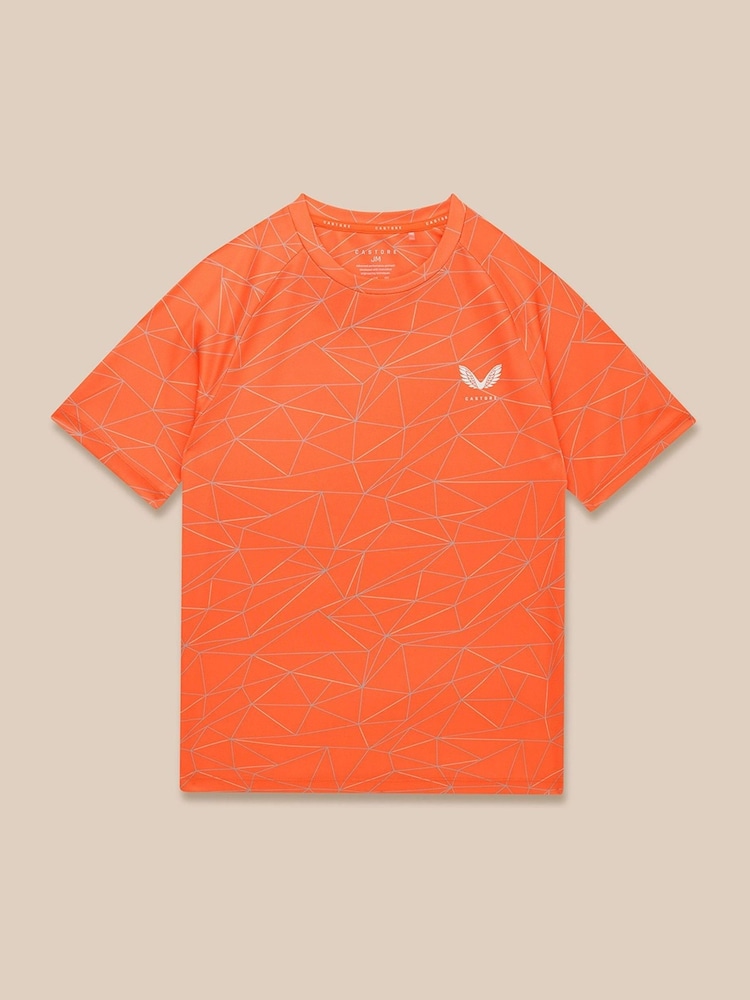 Castore Orange AOP Short Sleeve T-Shirt - Image 1 of 2
