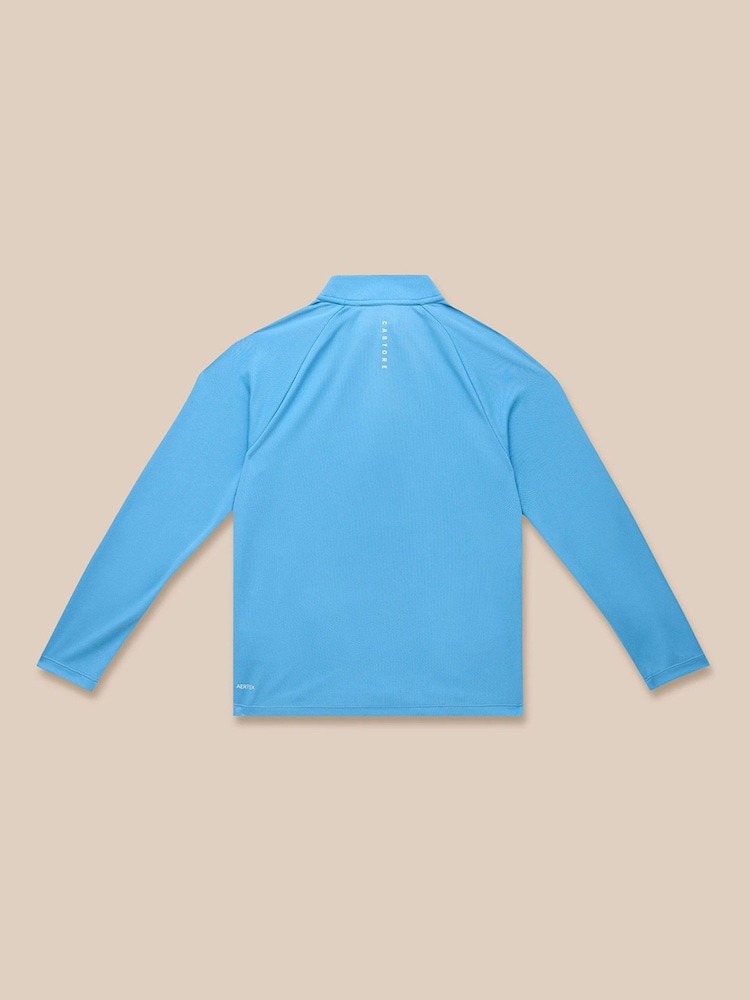 Castore Light Blue Lightweight Long Sleeve 1/4 Zip T-Shirt - Image 10 of 10