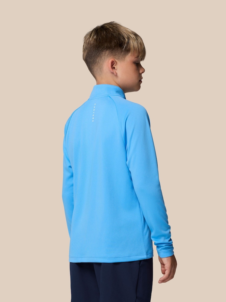 Castore Light Blue Lightweight Long Sleeve 1/4 Zip T-Shirt - Image 2 of 10
