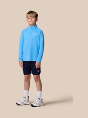 Castore Light Blue Lightweight Long Sleeve 1/4 Zip T-Shirt - Image 4 of 10