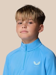 Castore Light Blue Lightweight Long Sleeve 1/4 Zip T-Shirt - Image 5 of 10