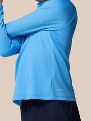 Castore Light Blue Lightweight Long Sleeve 1/4 Zip T-Shirt - Image 6 of 10
