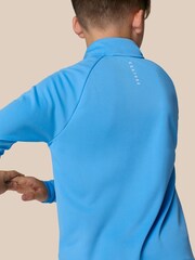 Castore Light Blue Lightweight Long Sleeve 1/4 Zip T-Shirt - Image 7 of 10