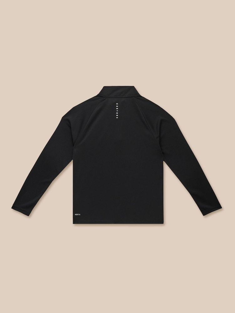 Castore Black Lightweight Long Sleeve 1/4 Zip T-Shirt - Image 10 of 10