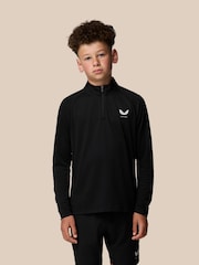 Castore Black Lightweight Long Sleeve 1/4 Zip T-Shirt - Image 3 of 10