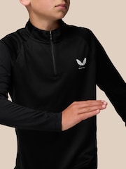 Castore Black Lightweight Long Sleeve 1/4 Zip T-Shirt - Image 7 of 10