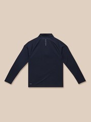 Castore Navy Lightweight Long Sleeve 1/4 Zip T-Shirt - Image 2 of 2