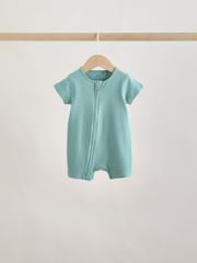 Green Two Way Zip Baby Rompers 3 Pack (0mths-3yrs) - Image 3 of 11