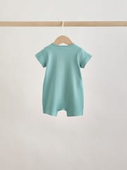 Green Two Way Zip Baby Rompers 3 Pack (0mths-3yrs) - Image 4 of 11