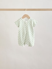 Green Two Way Zip Baby Rompers 3 Pack (0mths-3yrs) - Image 5 of 11