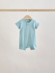 Green Two Way Zip Baby Rompers 3 Pack (0mths-3yrs) - Image 6 of 11