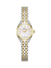 Rotary Silver Plated Cocktail Stainless Steel Bracelet Watch - Image 1 of 5
