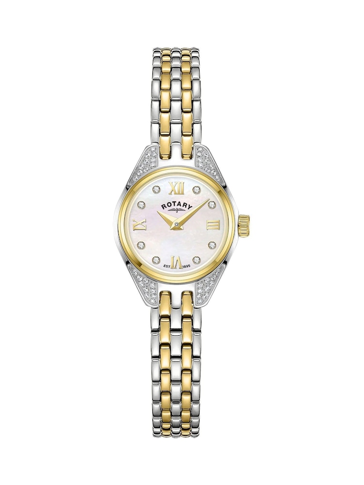Rotary Silver Plated Cocktail Stainless Steel Bracelet Watch - Image 1 of 5