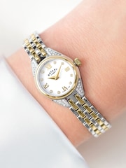 Rotary Silver Plated Cocktail Stainless Steel Bracelet Watch - Image 3 of 5