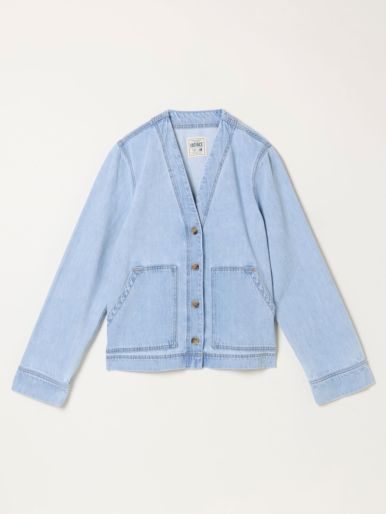 FatFace Dulcie Pale Blue Denim Jacket - Image 5 of 5 FatFace Dulcie Pale Blue Denim Jacket - Image 5 of 5