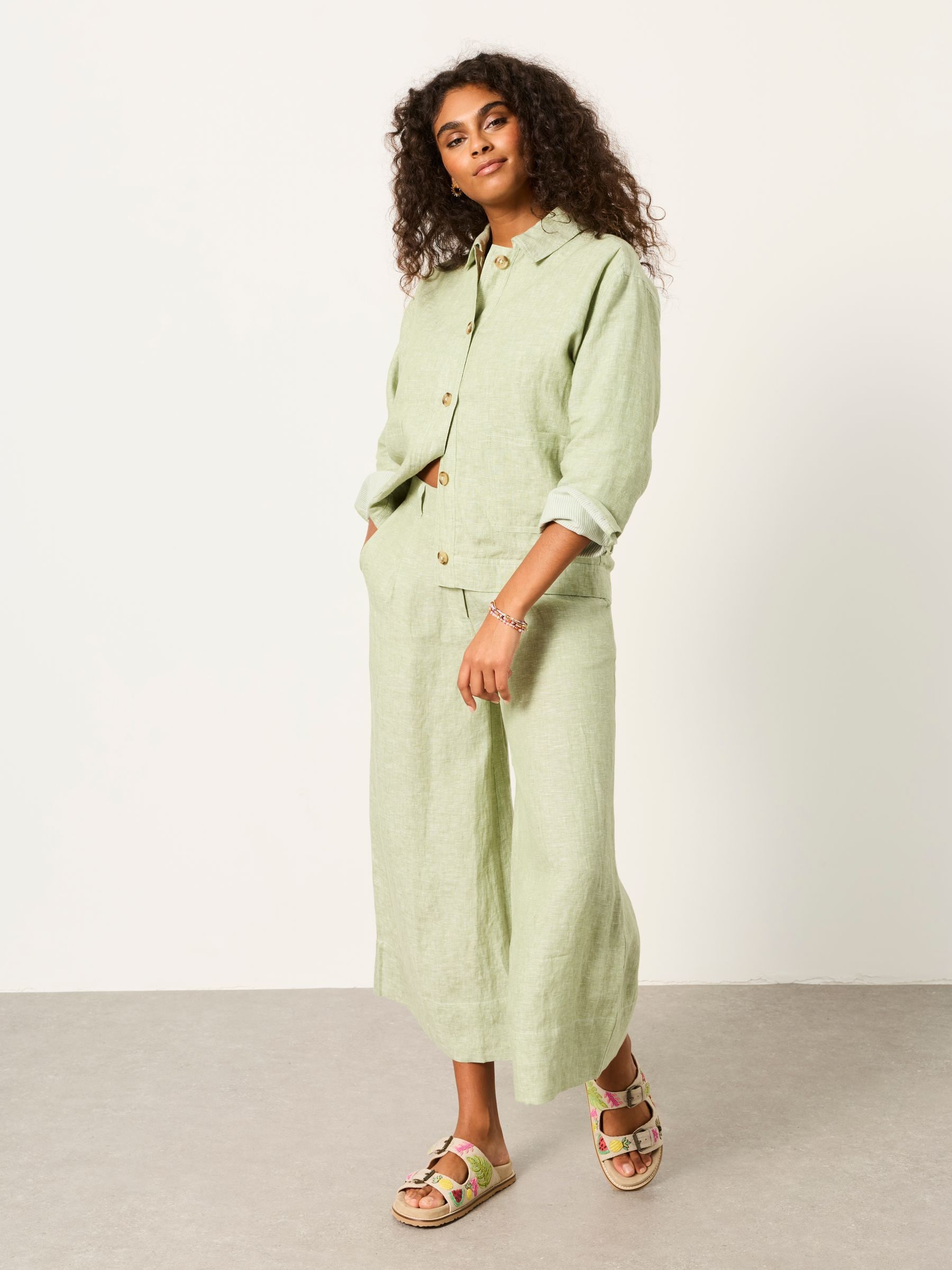 Buy FatFace Darcy Green Petite Linen Jacket from Next USA
