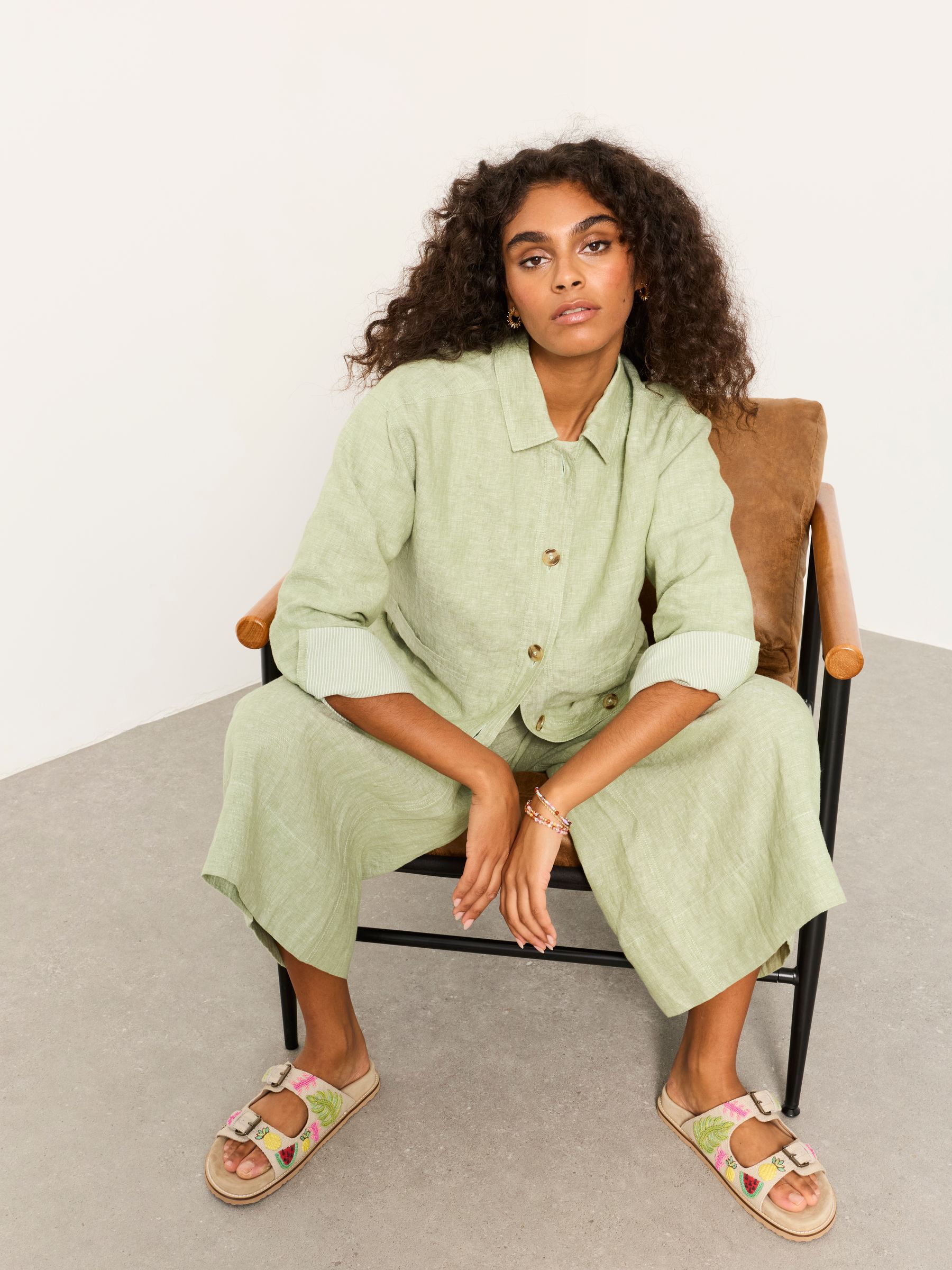 Buy FatFace Darcy Green Petite Linen Jacket from Next USA