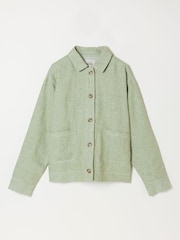 Green Petite Linen Jacket - Image 6 of 7