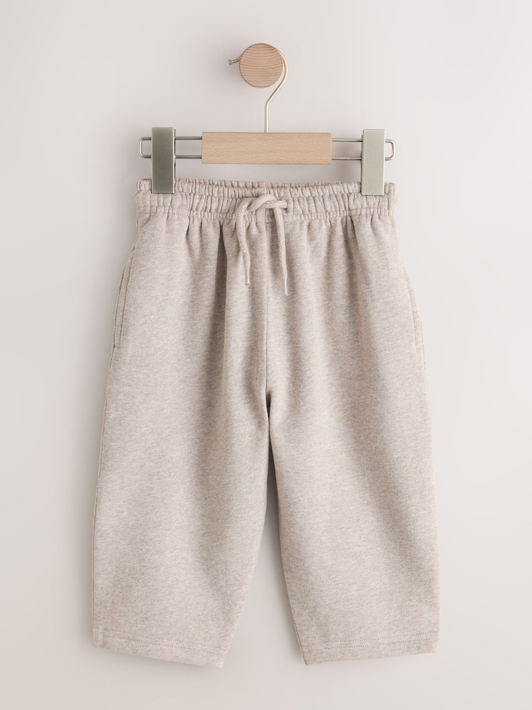 Oatmeal Neutral Marl Soft Touch Wide Fit Joggers (3mths-7yrs) - Image 1 of 4 Oatmeal Neutral Marl Soft Touch Wide Fit Joggers (3mths-7yrs) - Image 1 of 4