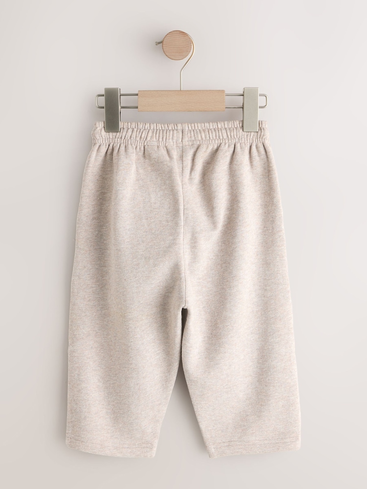 Oatmeal Neutral Marl Soft Touch Wide Fit Joggers (3mths-7yrs) - Image 2 of 4 Oatmeal Neutral Marl Soft Touch Wide Fit Joggers (3mths-7yrs) - Image 2 of 4
