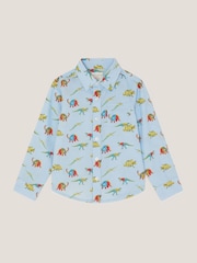 Monsoon Blue Varsity Dinosaur Print Shirt - Image 1 of 3