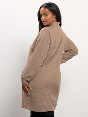Natural - Yours Curve com decote zíper Jumper Dress - Imagem 2 de 5