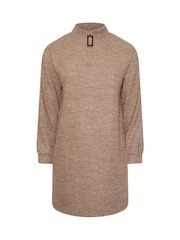 Natural - Yours Curve com decote zíper Jumper Dress - Imagem 5 de 5