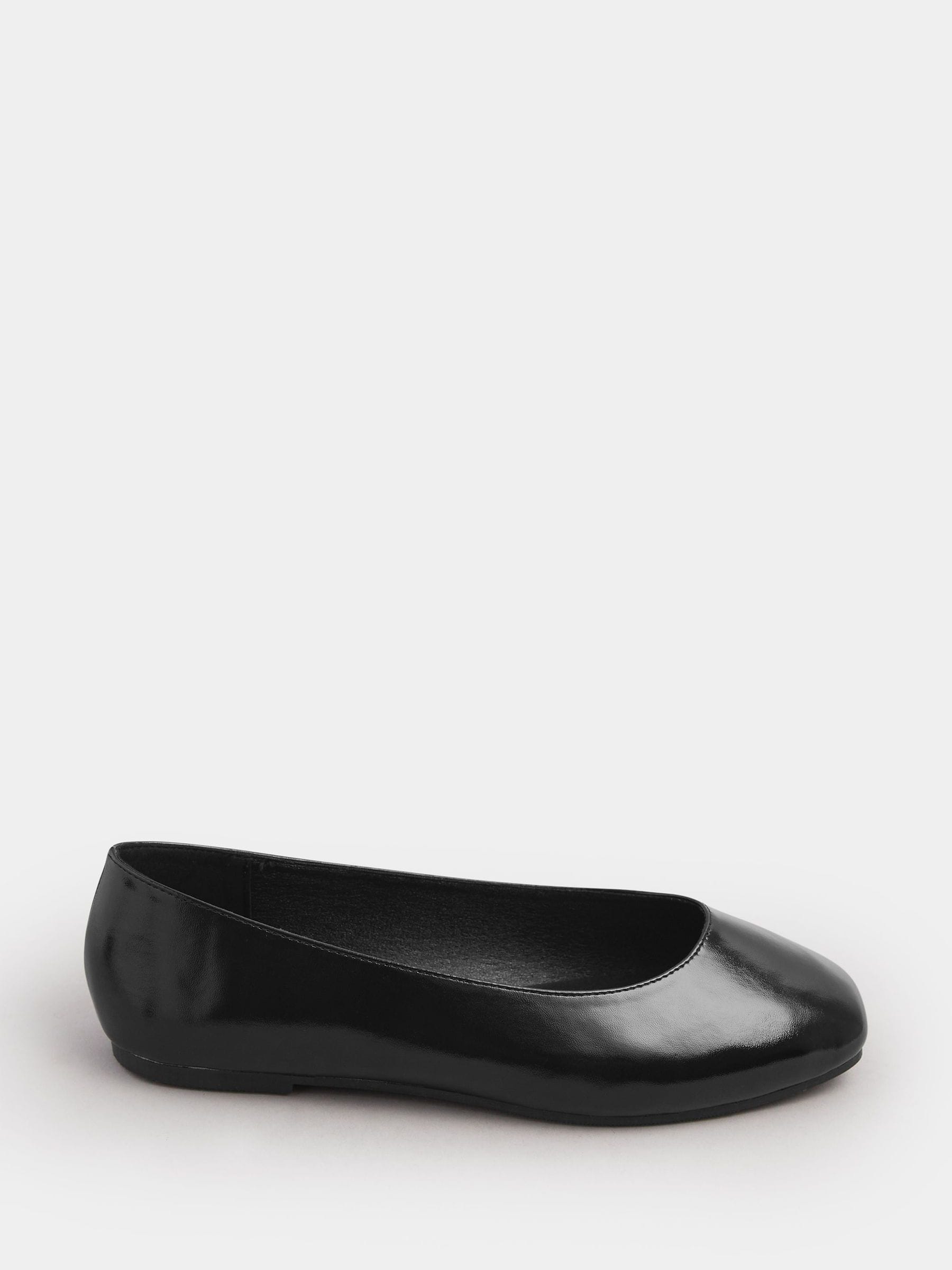 Buy Yours Curve Black Extra Wide Fit Extra-Wide Fit Square Toe 