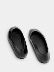 Yours Curve Black Extra-Wide Fit Square Toe Ballet Pumps - Image 3 of 4