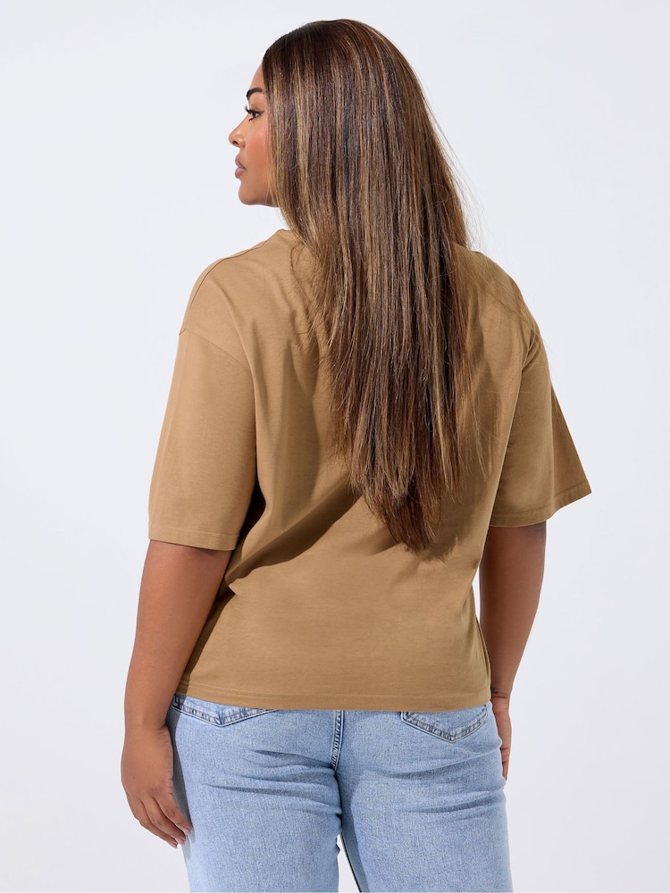 Yours Curve Brown Limited Espresso Martini T-Shirt - Image 2 of 5
