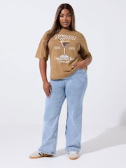 Yours Curve Brown Limited Espresso Martini T-Shirt - Image 3 of 5