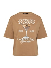 Yours Curve Brown Limited Espresso Martini T-Shirt - Image 4 of 5