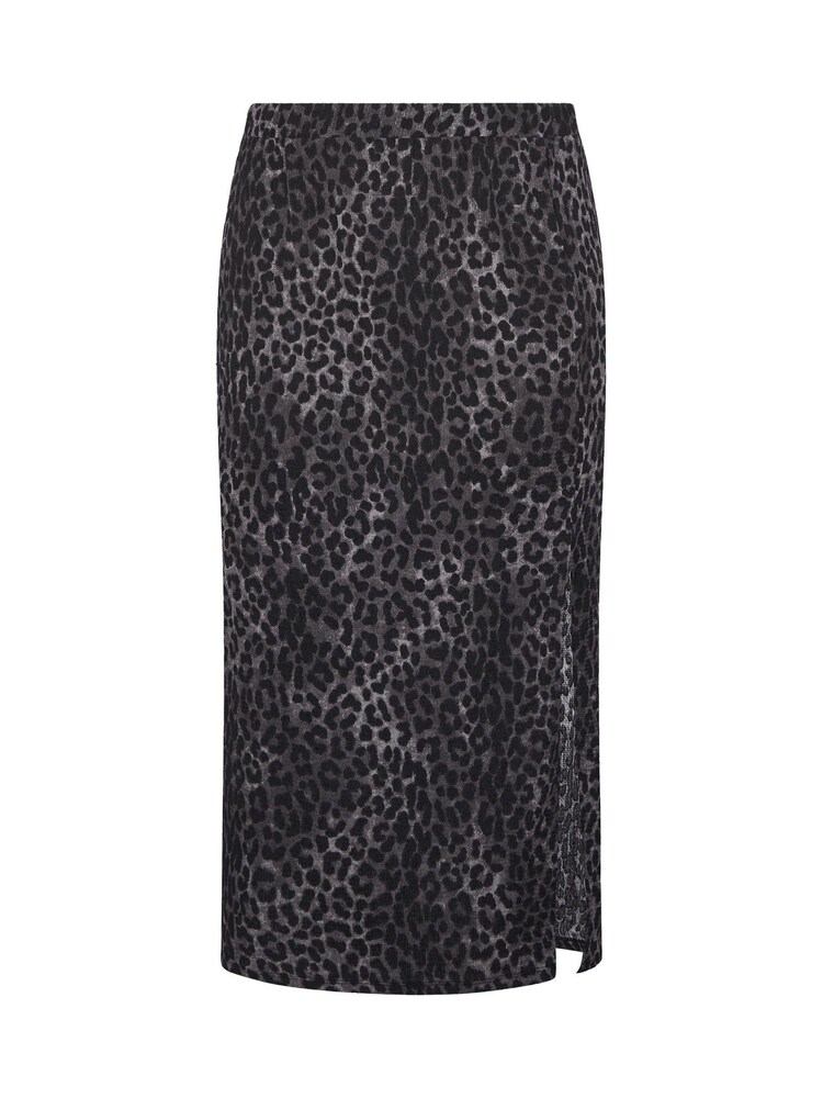Yours Curve Grey Textured Tube Skirt - Image 5 of 5
