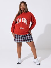 Yours Curve Limited New York Star Sweat Top - Slika 3 iz 5