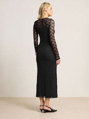 Long Tall Sally Black Lace Midaxi Dress - Image 3 of 5